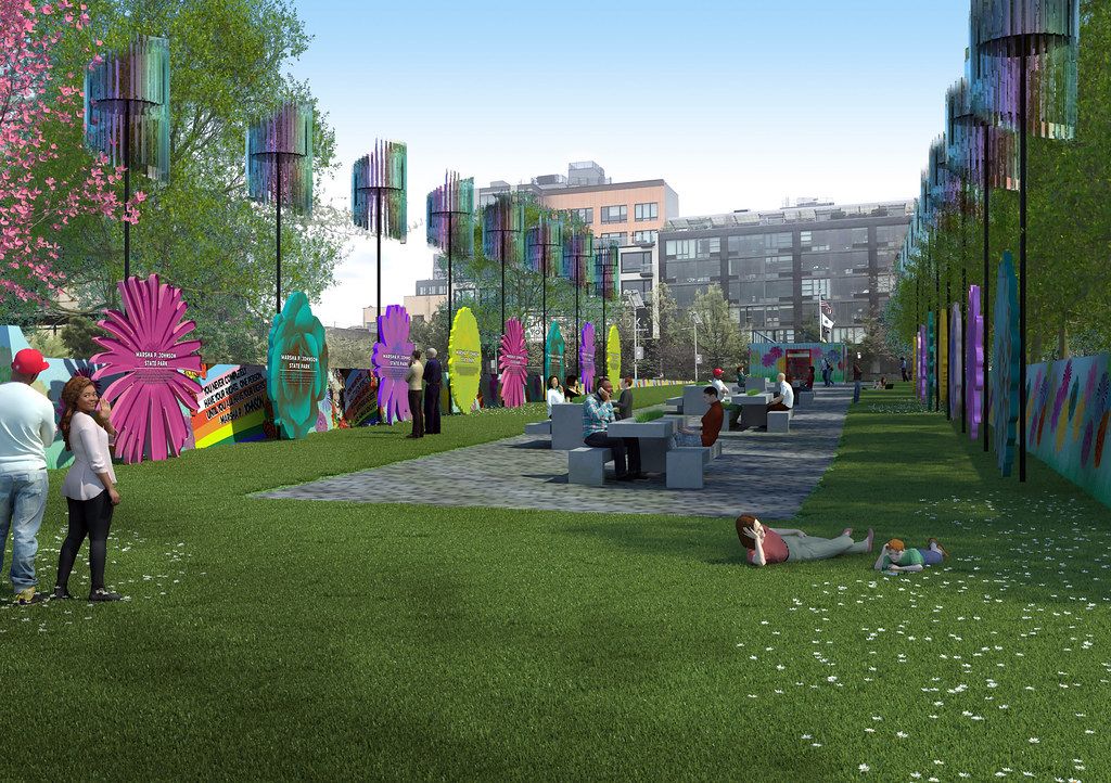 Renderings of Marsha P. Johnson State Park (formerly East River State Park)